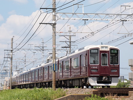 阪急1300系準急後追い 阪急京都線総持寺~茨木市