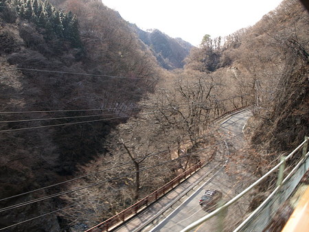 吾妻線の車窓「樽沢トンネル」（岩島から川原湯温泉）