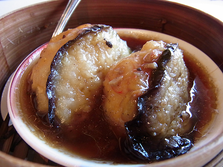 茄子と海老の黒豆ソース